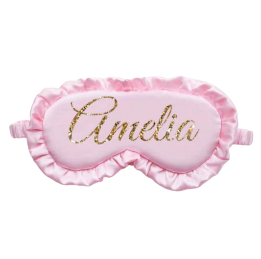 Personalised Satin Ruffle Sleep Mask