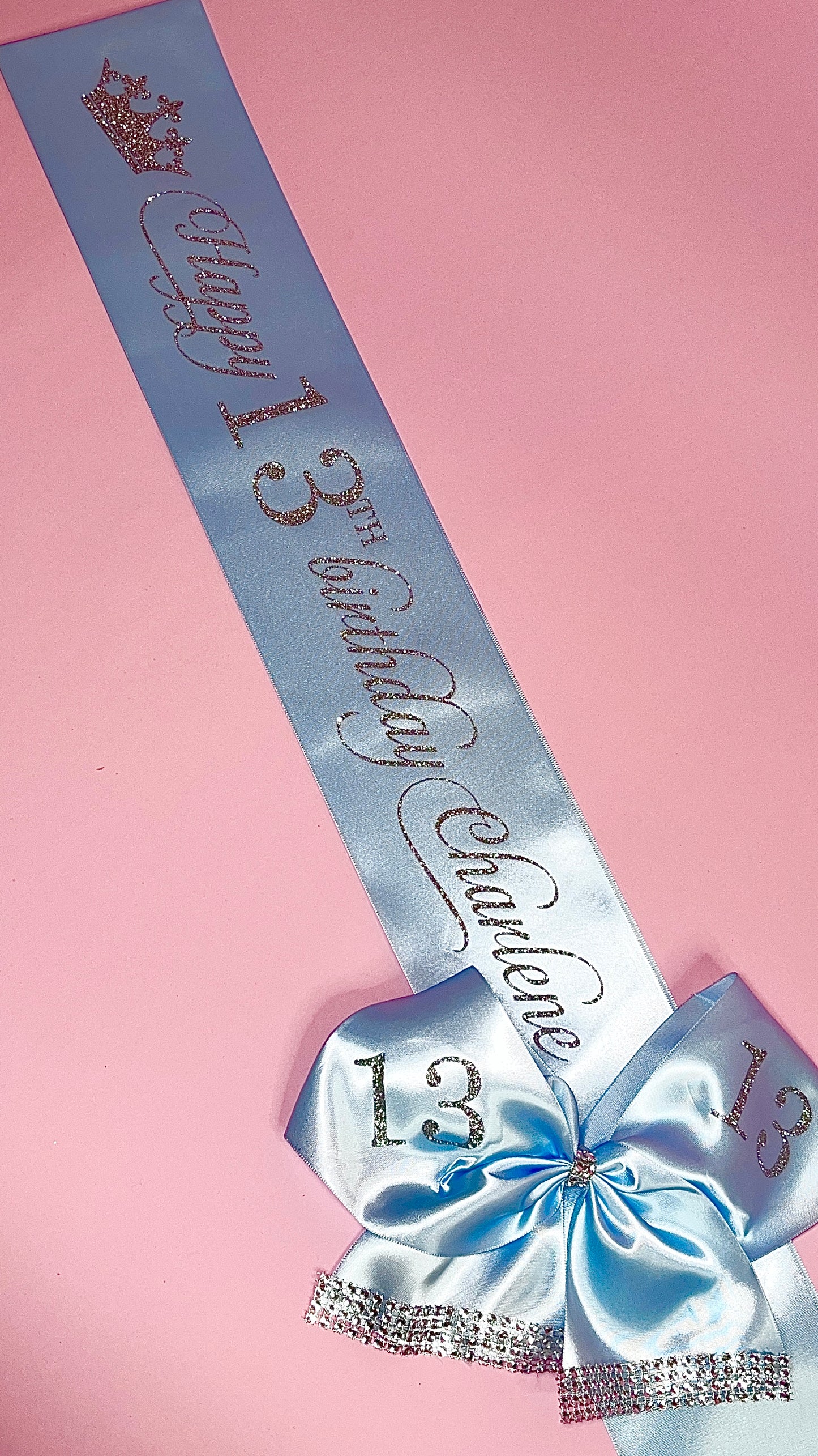 Personalised Satin Bow Sash xo