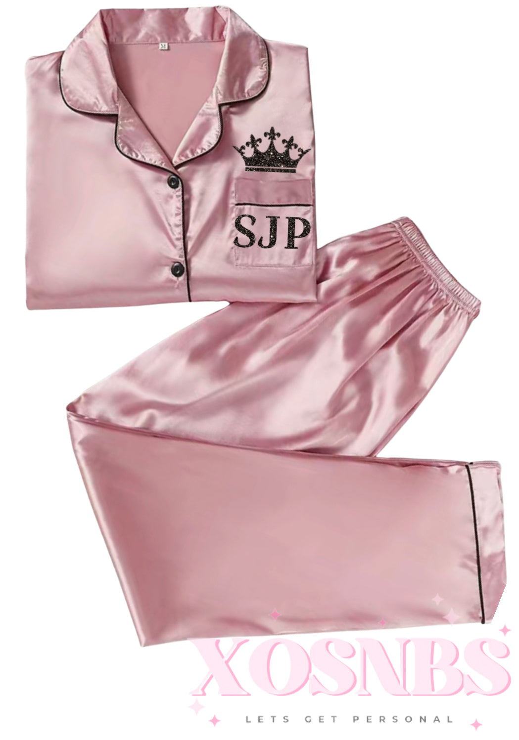 Satin Full Length Pjs | Pink