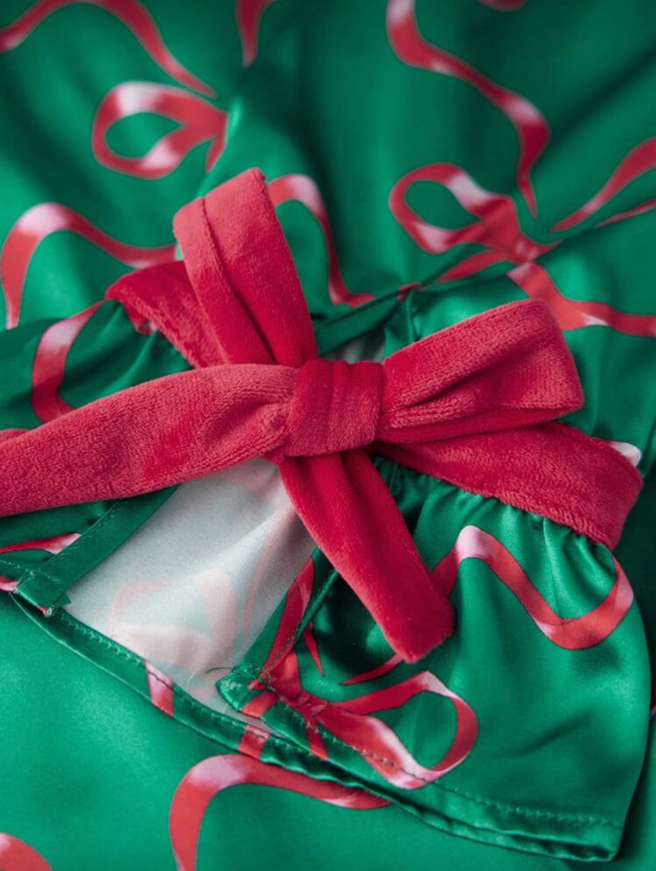 Candy Cane Bow Pjs