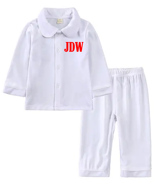 Embroidered Velvet Pjs