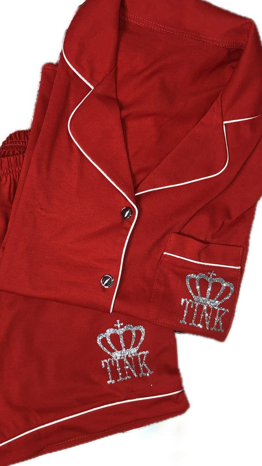 Cotton Short Shirt Set | Red