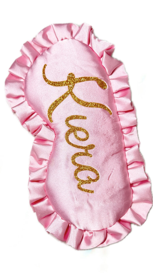 Personalised Satin Ruffle Sleep Mask