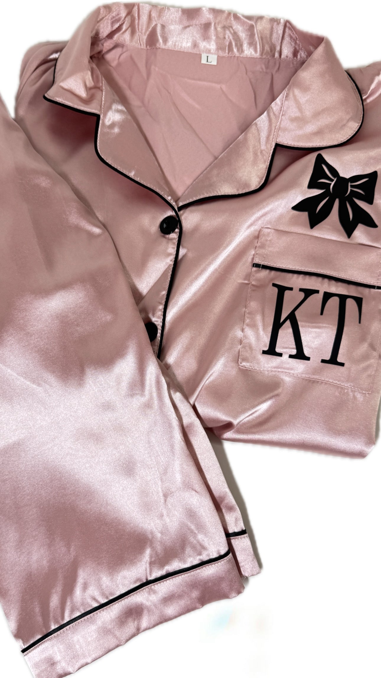 Satin Full Length Pjs | Pink