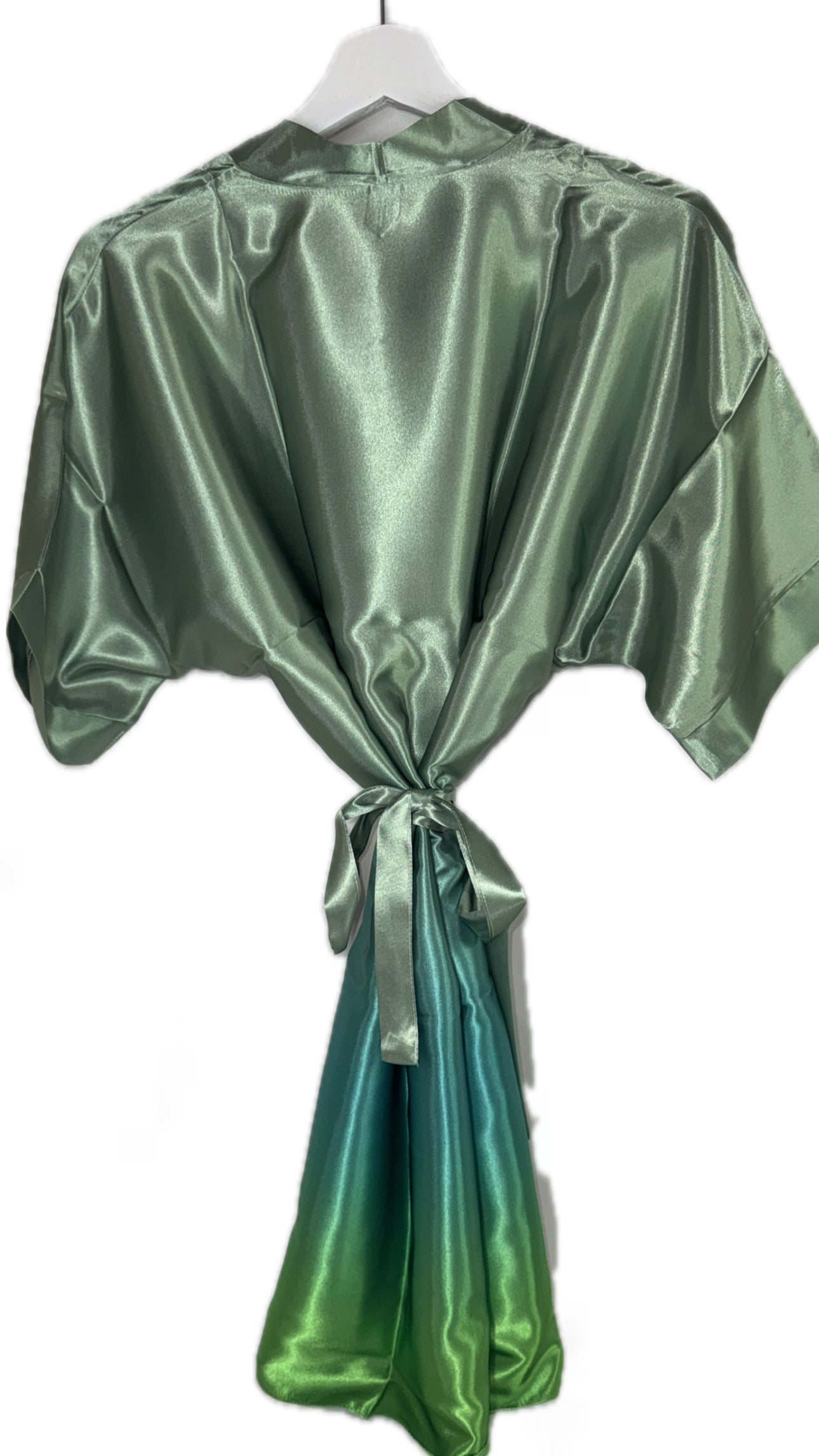 Green Ombre Satin Robe