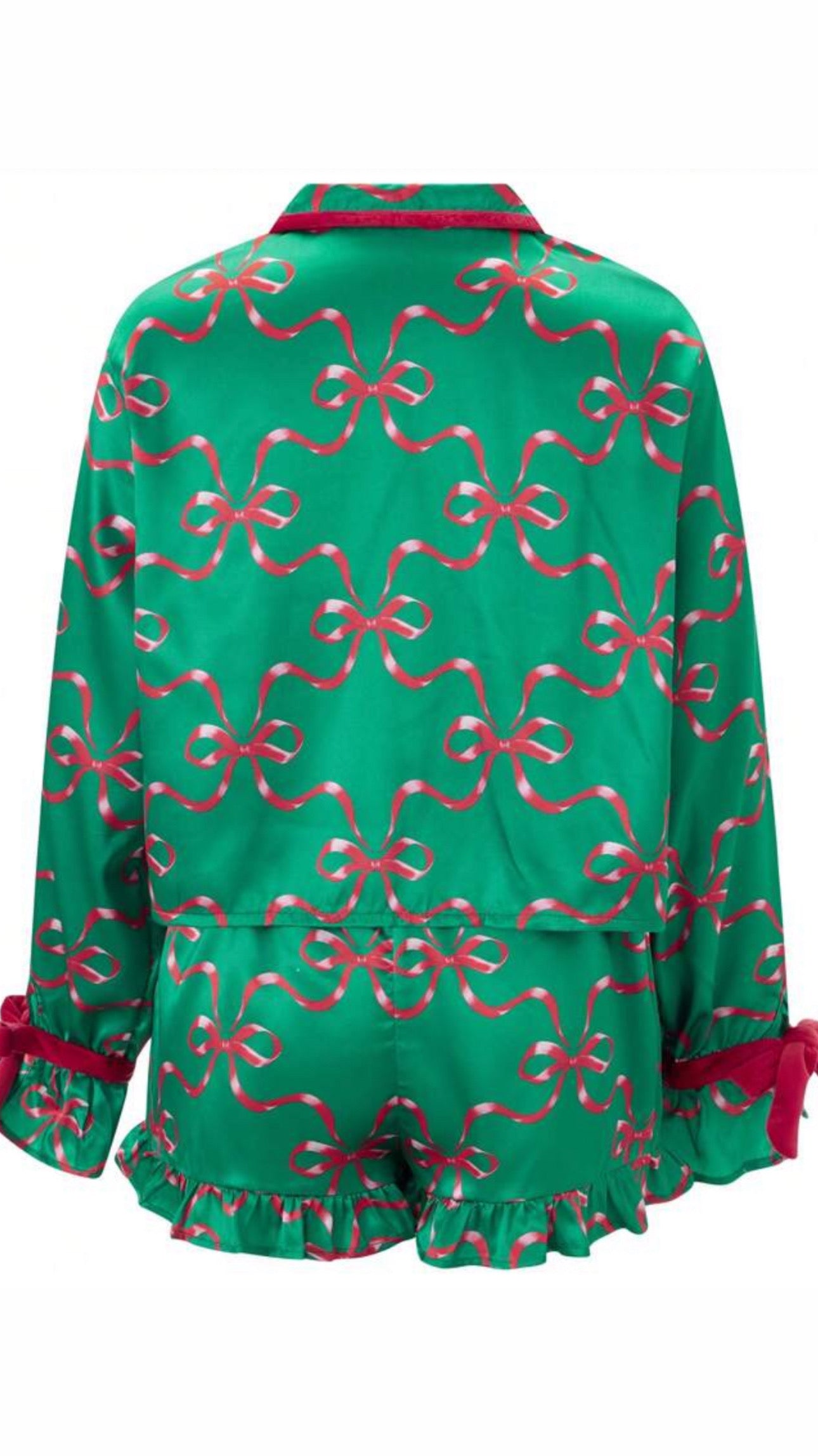 Candy Cane Bow Pjs