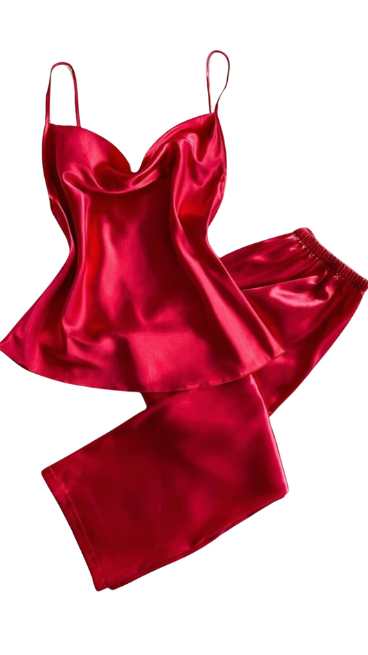Satin Trouser Cami Set