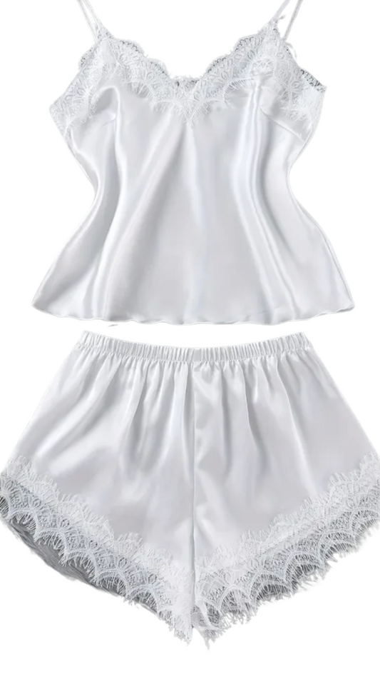 White Lace Cami Set