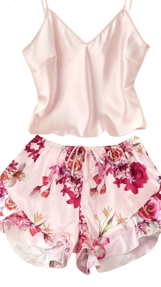 Floral Ruffle Cami Set