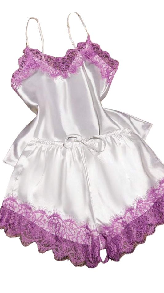 Lace Satin Cami Set