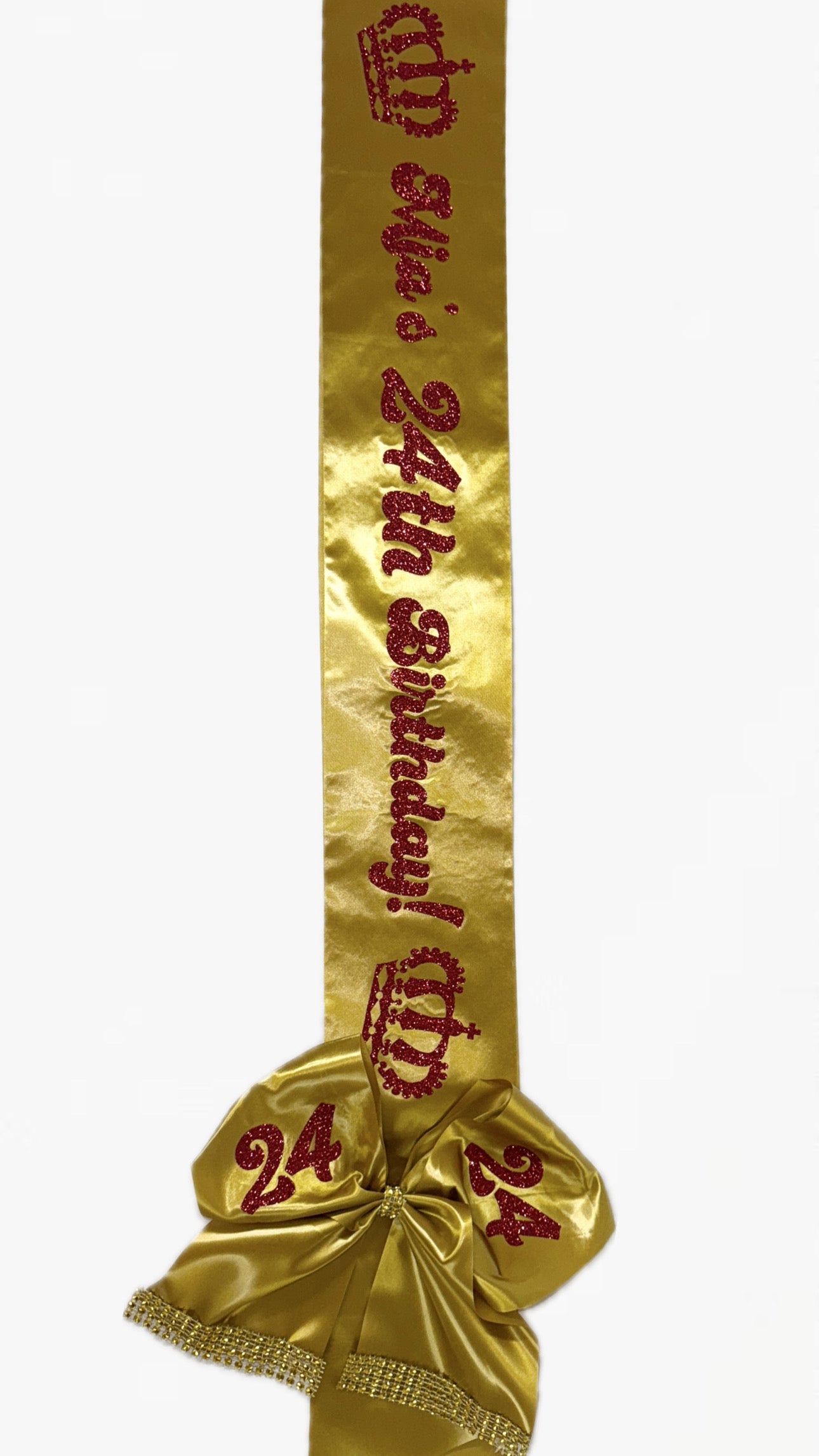 Personalised Satin Bow Sash xo