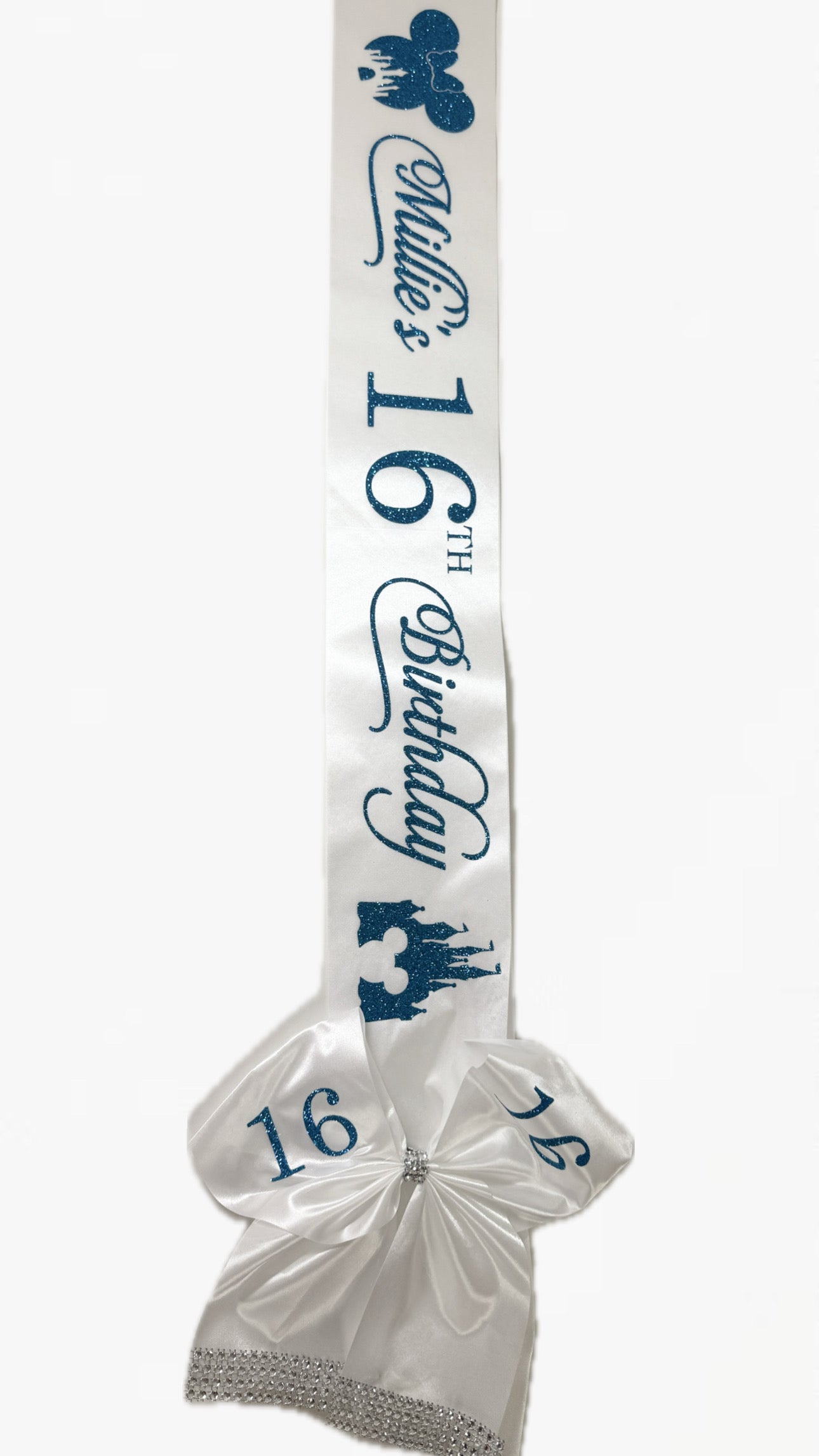 Personalised Satin Bow Sash xo