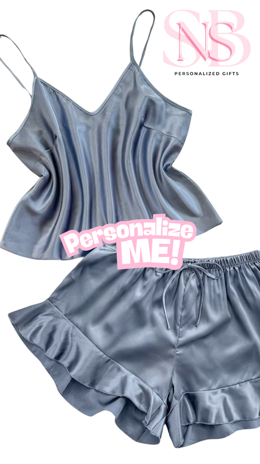 Ruffle Satin Pjs |