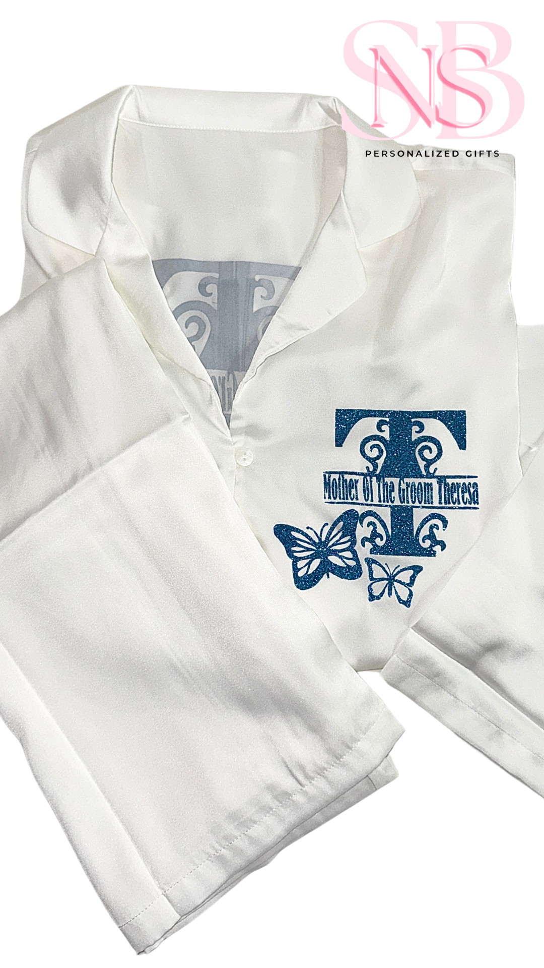 Personalised Full Length Pjs | White