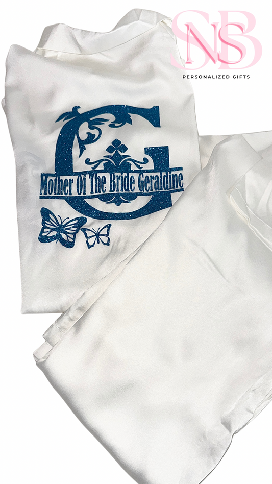 Personalised Full Length Pjs | White
