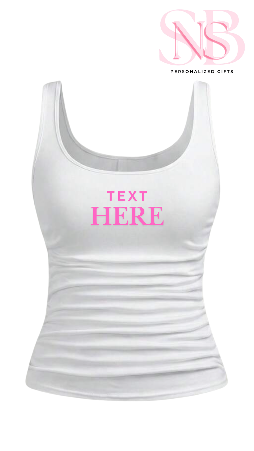 Personalized White Basic Vest
