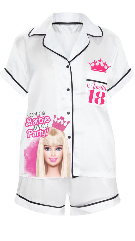 Come on Barbie Personalized Pjs - Adults