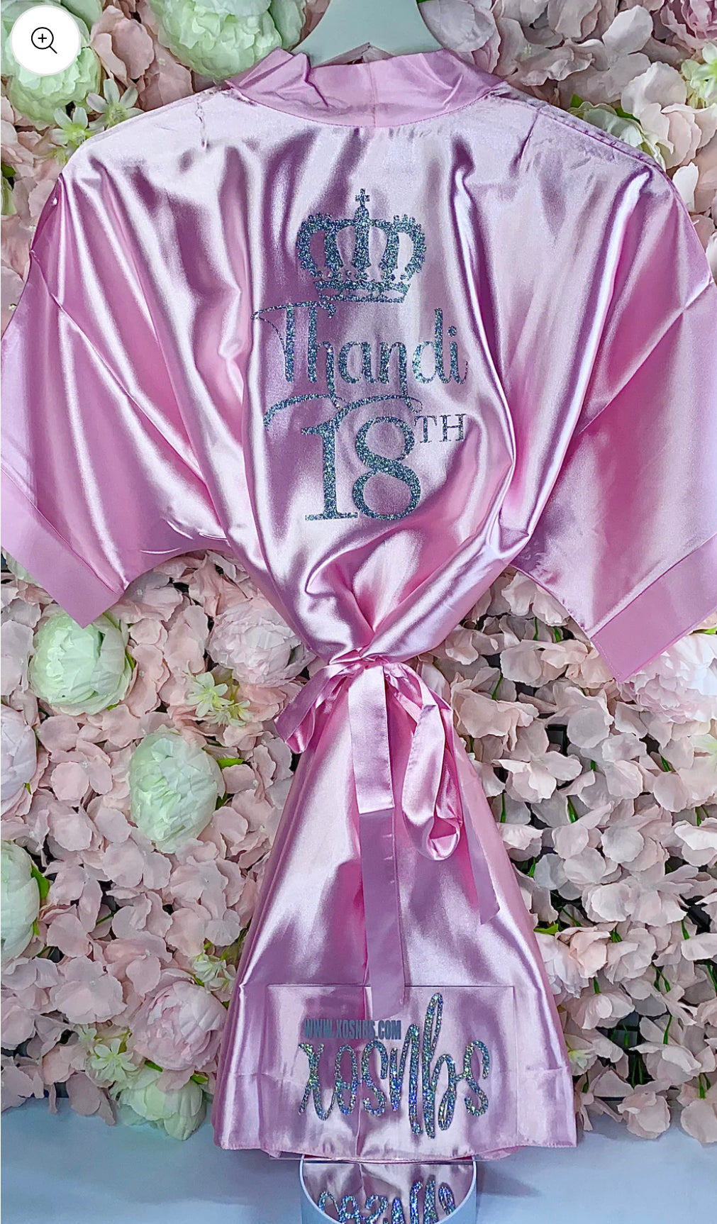 Baby Pink Satin Robe