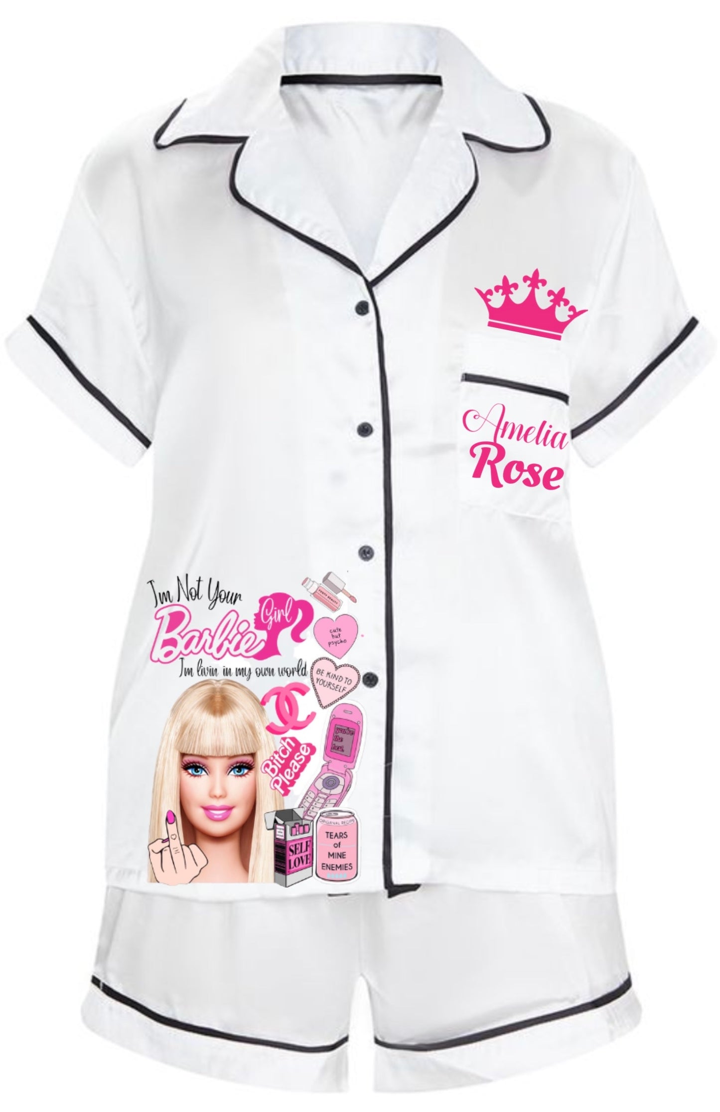 Barbie Personalized Pjs - Adults