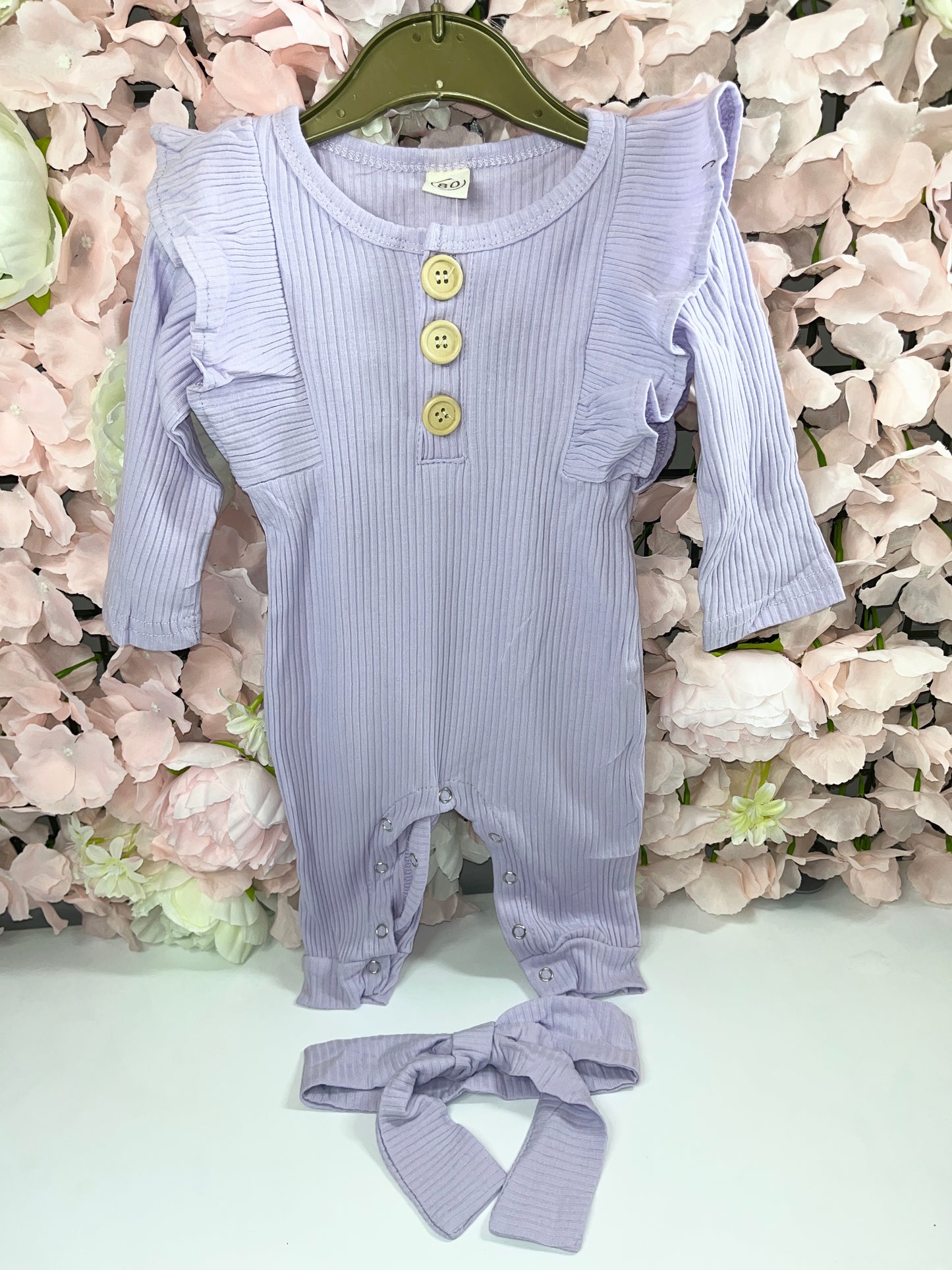 Lilac Romper & Matching Headband