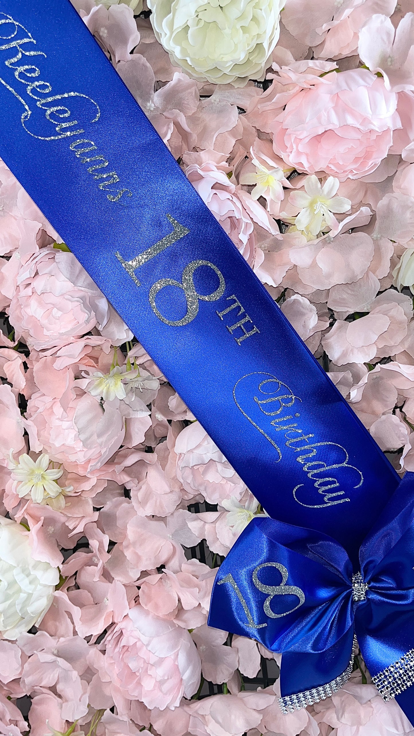 Personalised Satin Bow Sash xo