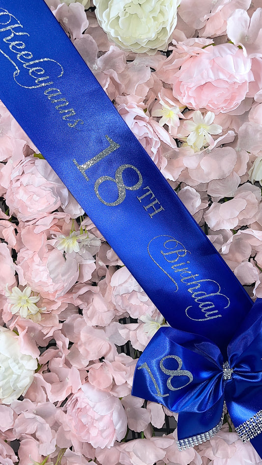 Personalised Satin Bow Sash xo