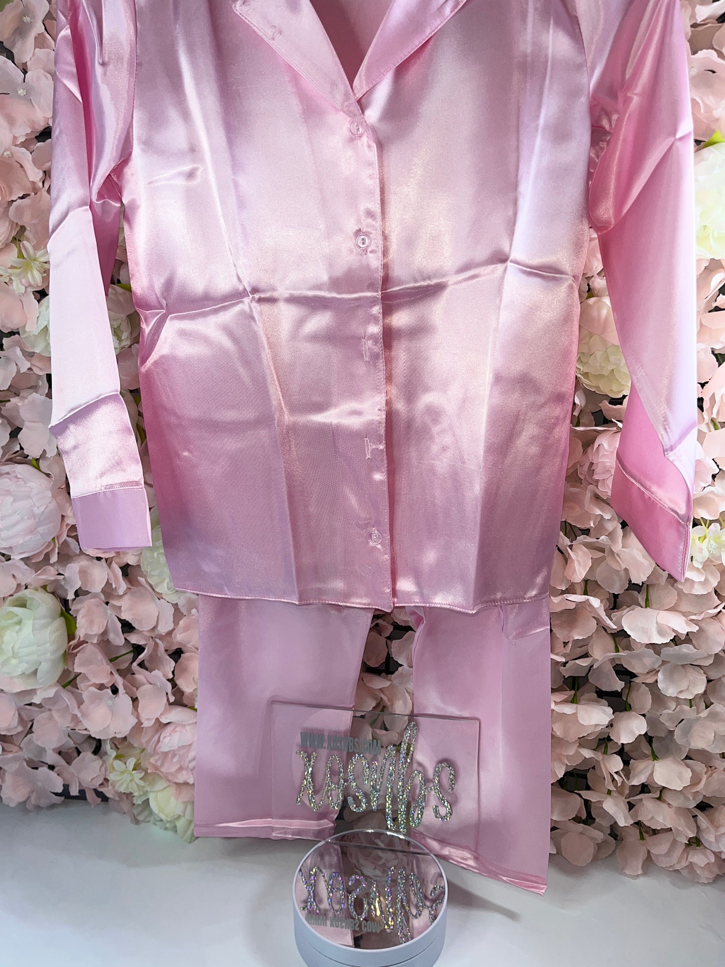 Baby Pink Full length Satin Pjs