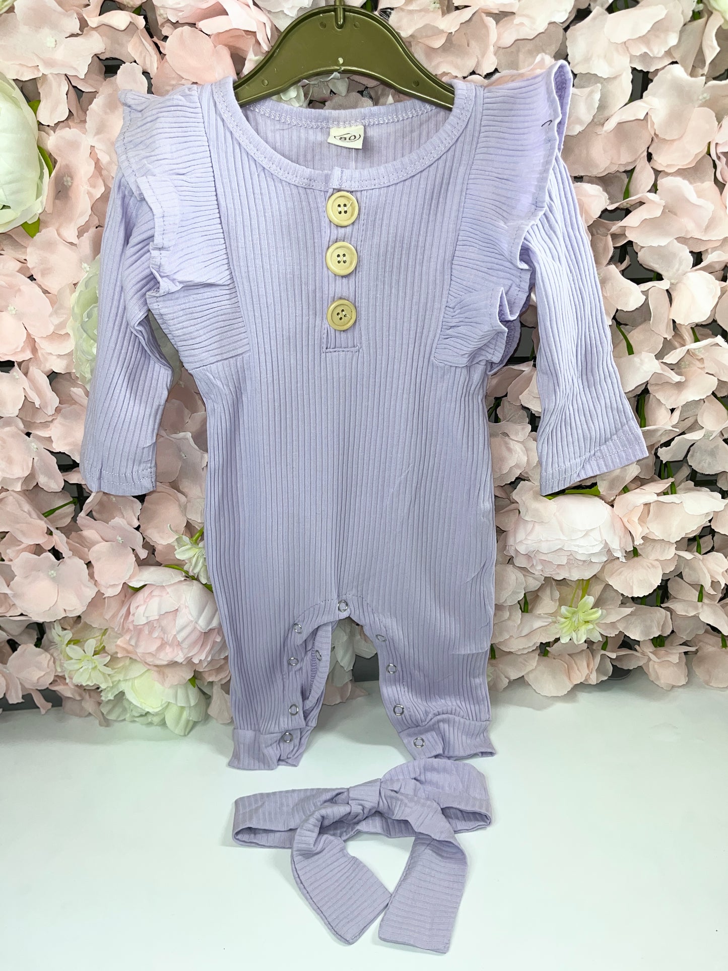 Lilac Romper & Matching Headband