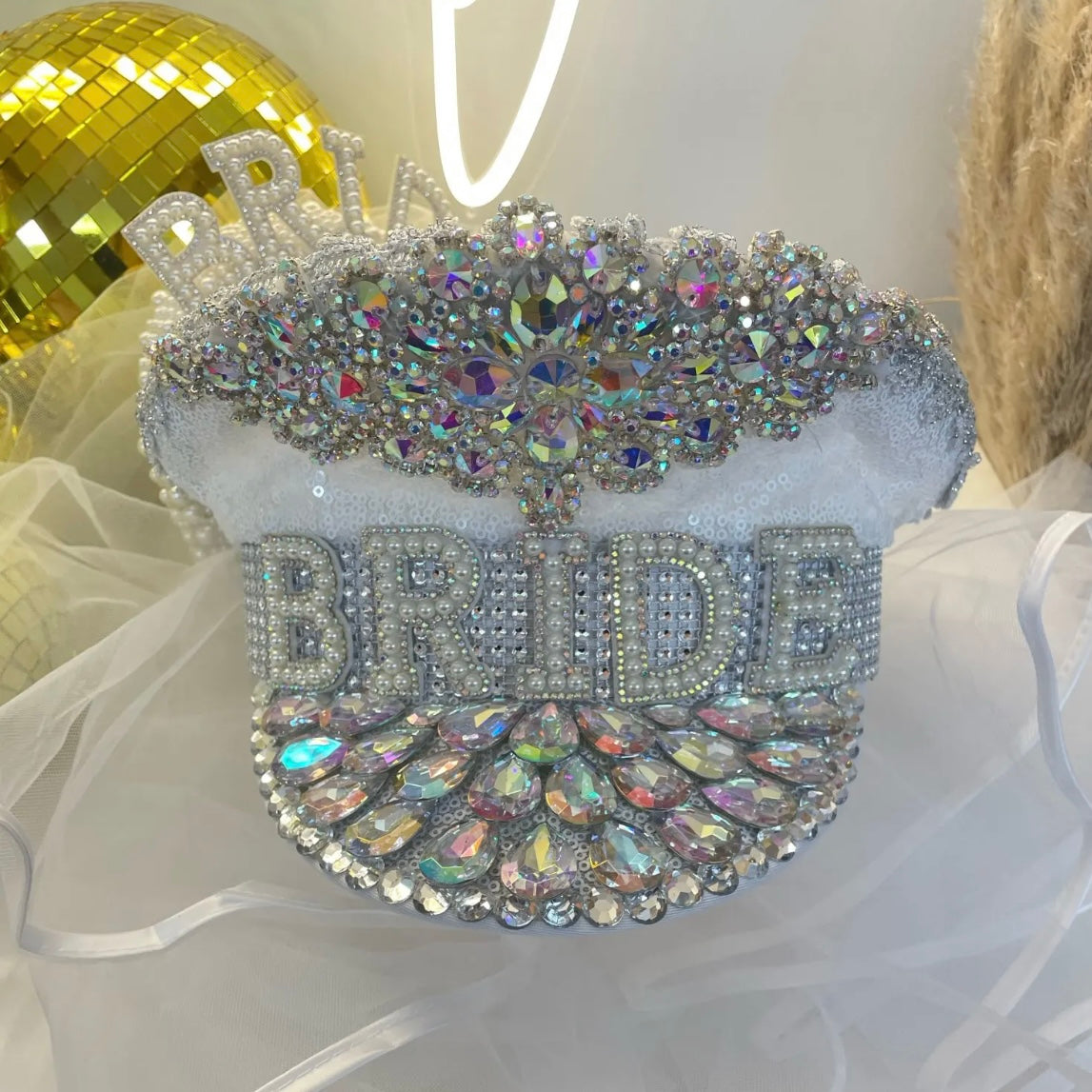 Luxury Rhinestone Bride Hat