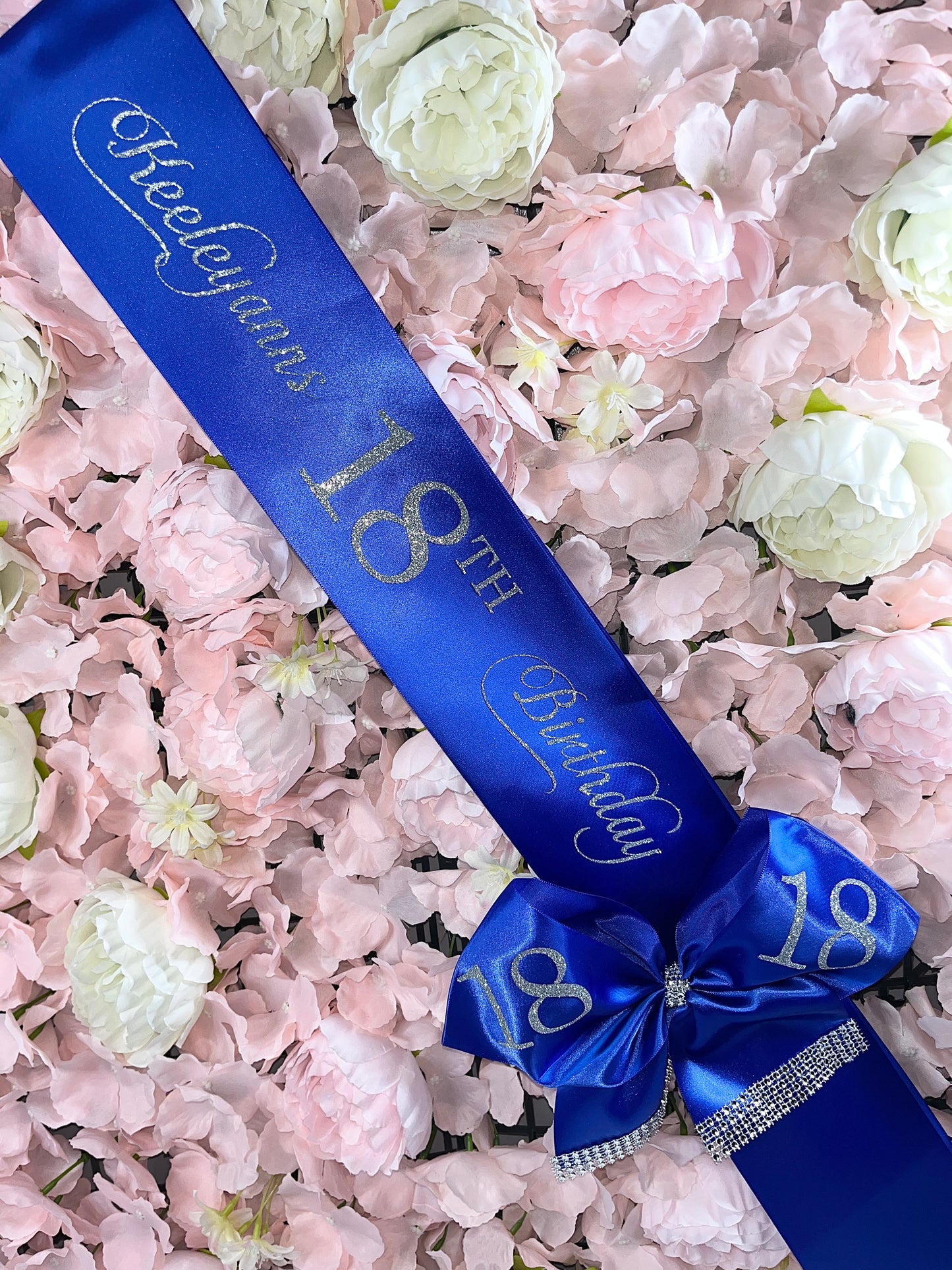 Personalised Satin Bow Sash xo