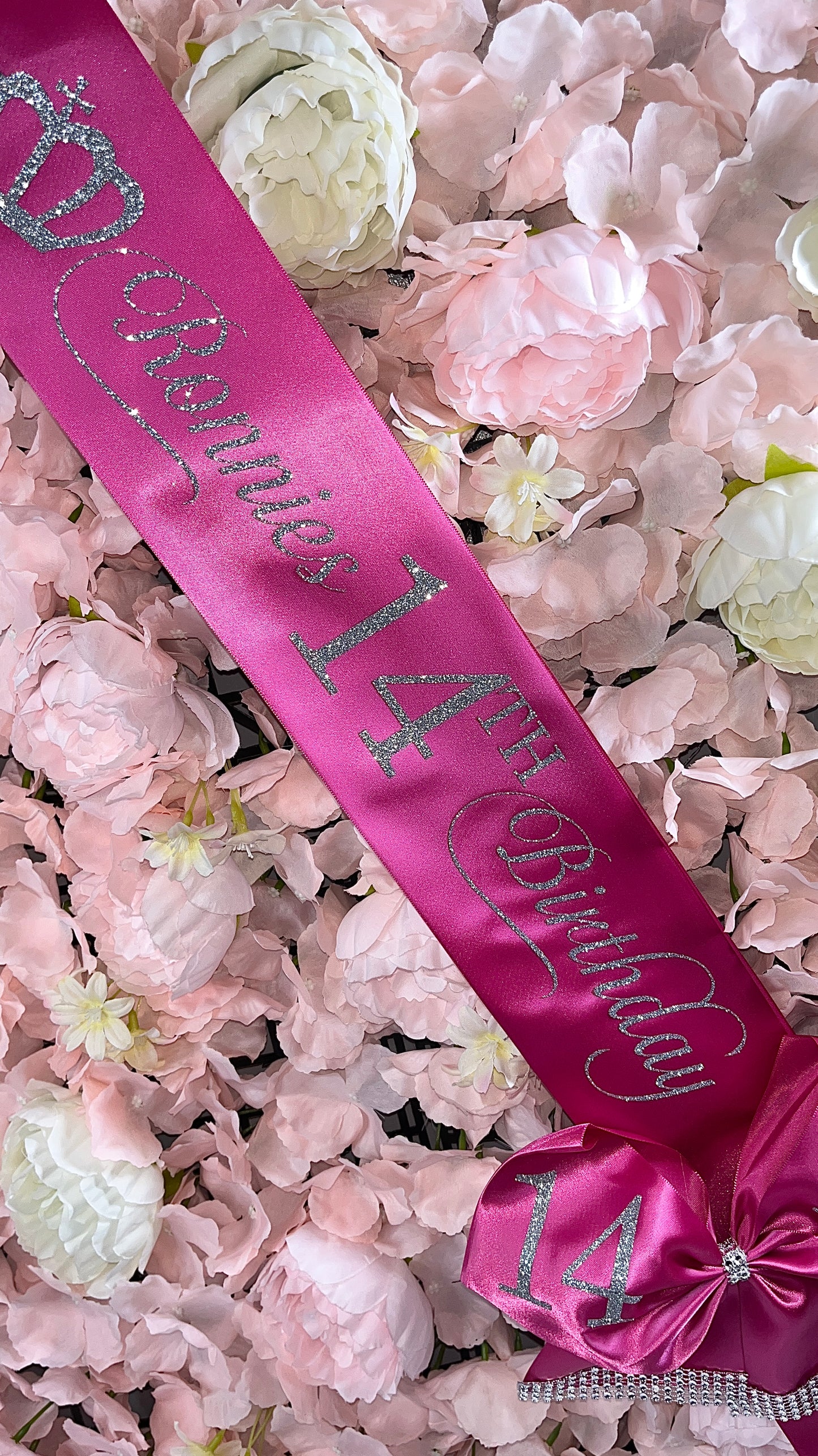 Personalised Satin Bow Sash xo