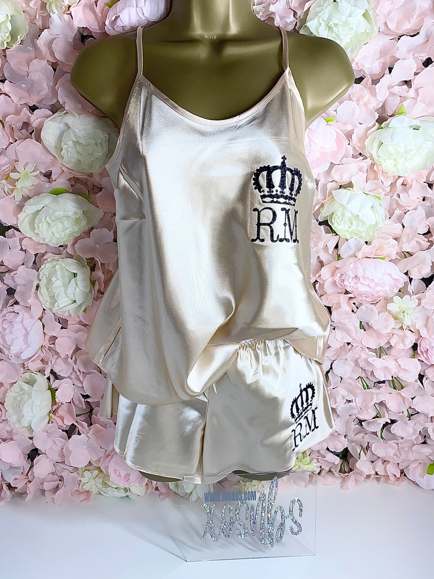 Personalised Cami Set | Champagne