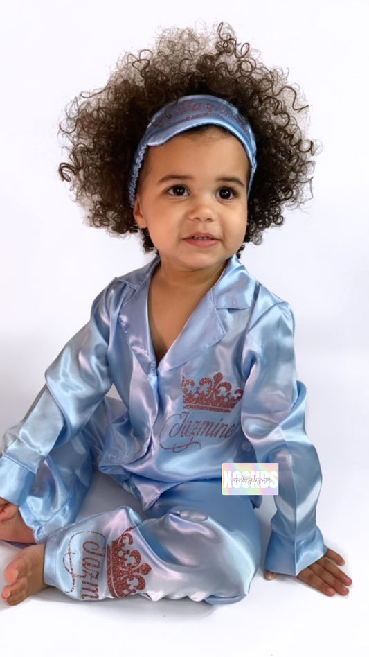 Kids Full Length Satin Pjs | More Colours Available