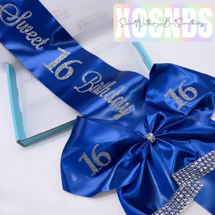 Personalised Satin Bow Sash xo