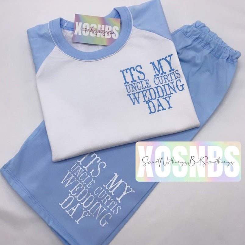 Personalised Kids Cotton Short Sets | All Colours