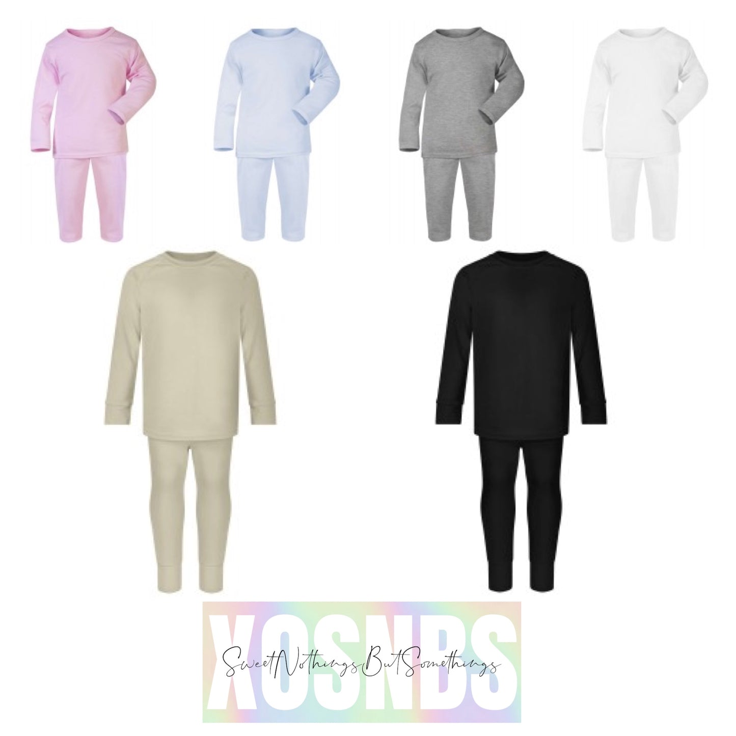 Deluxe Personalised Pyjamas | Solid Colours