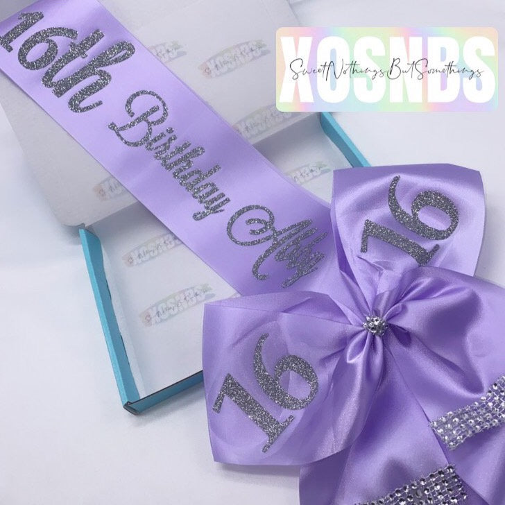 Personalised Satin Bow Sash xo