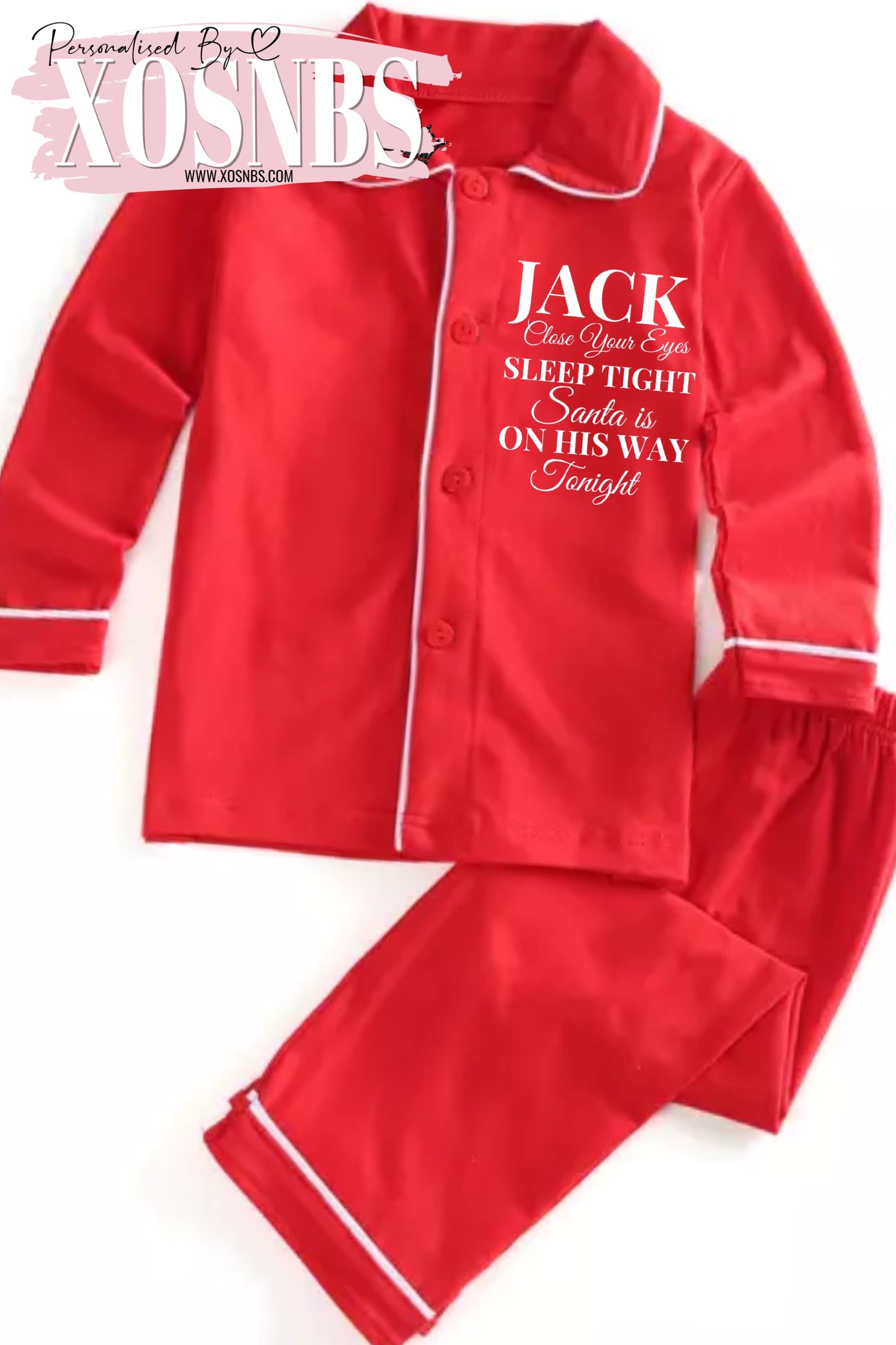 Personalised Pjs | Red