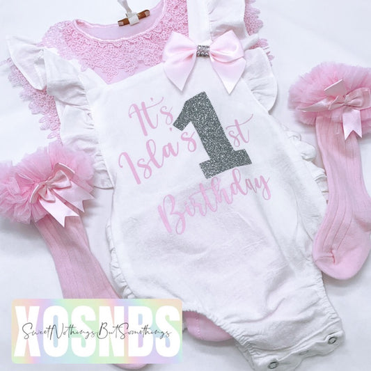 Deluxe Personalised Birthday Romper | More Colours Available