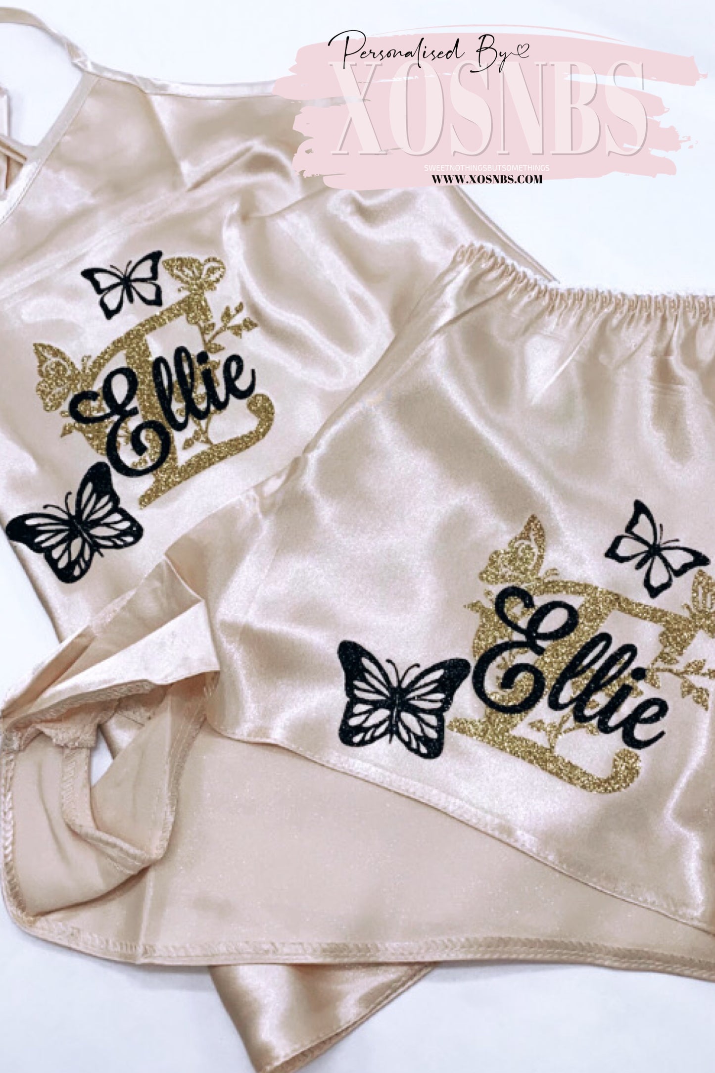 Personalised Cami Set | Champagne