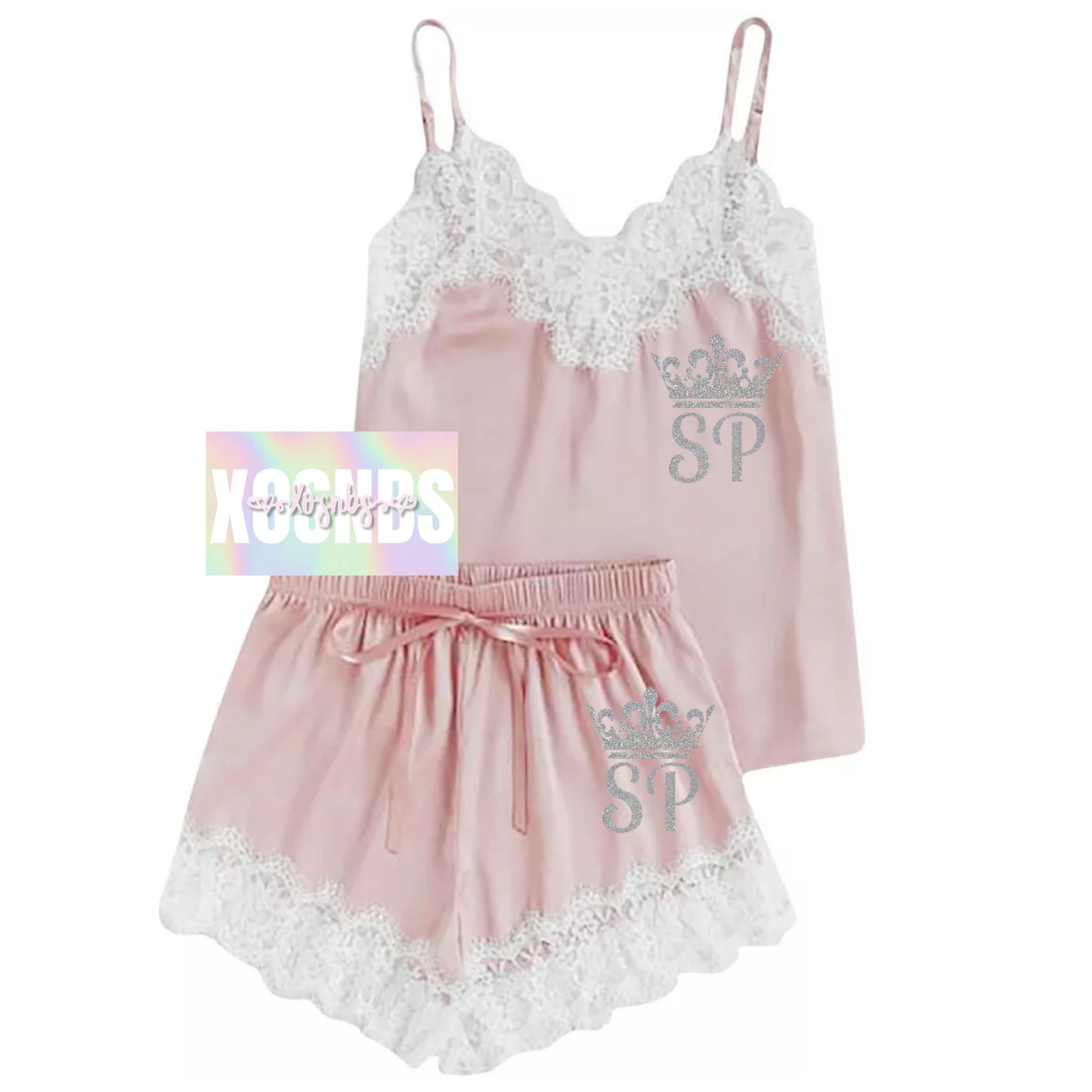 Personalised Lace Set | Pink