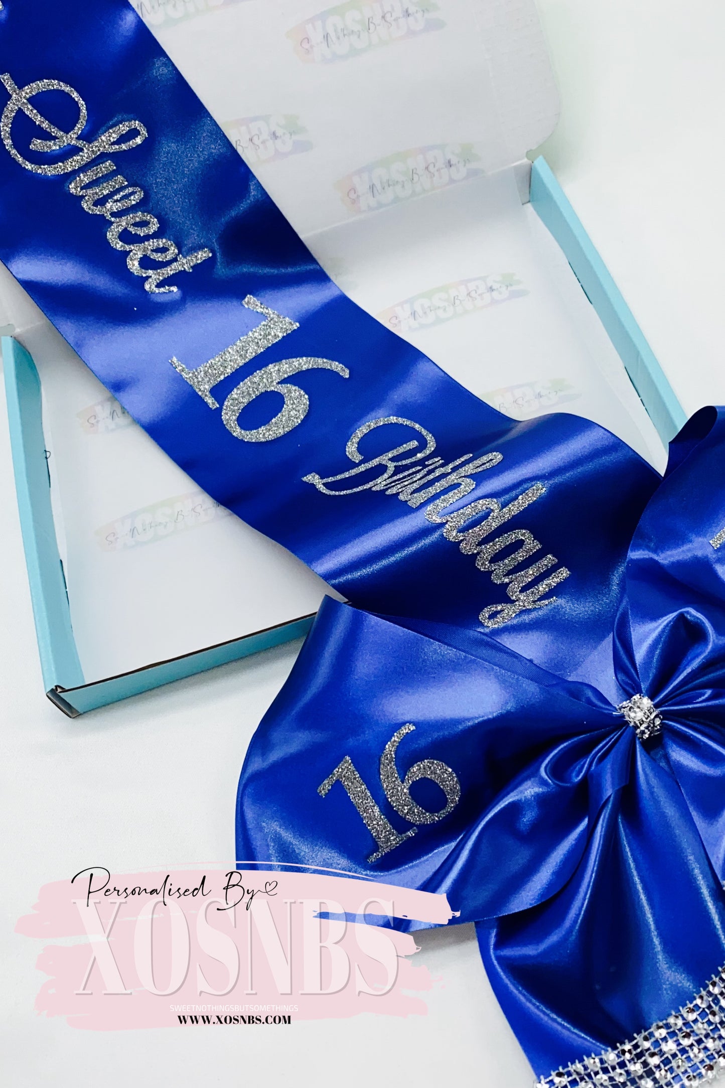 Personalised Satin Bow Sash xo