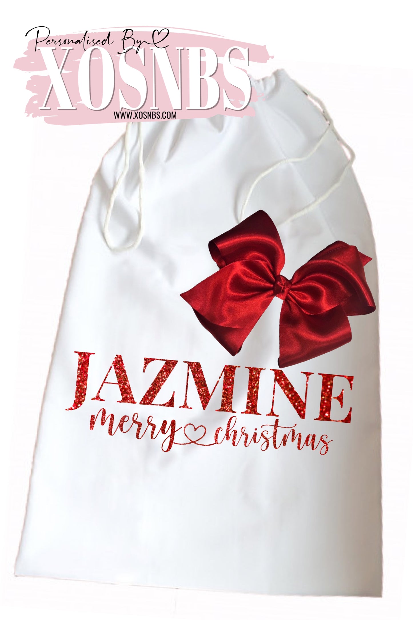 Personalised Bow Stocking | 46x75cm