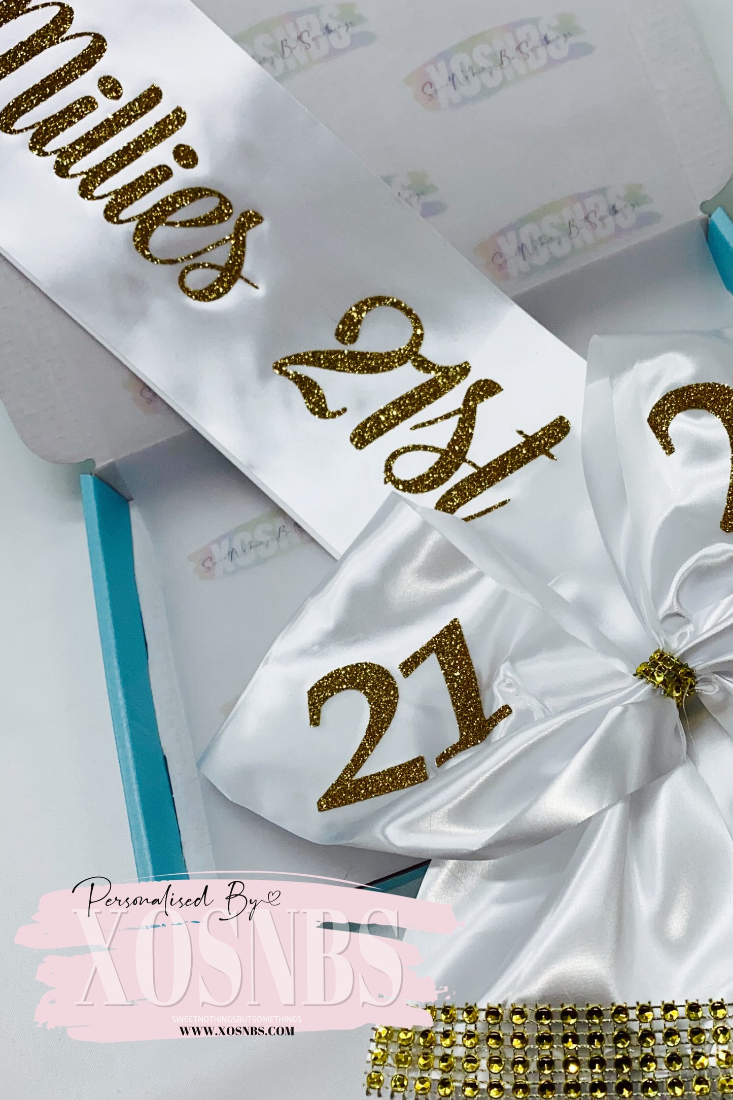 Personalised Satin Bow Sash xo