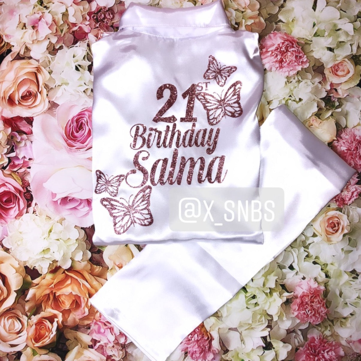 Personalised Full Length Pjs | White