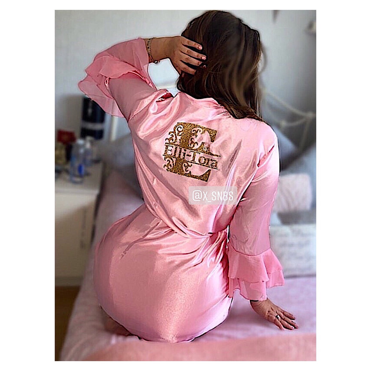 Personalised Ruffle Robe | BabyPink Discontinued Last Chance To Buy