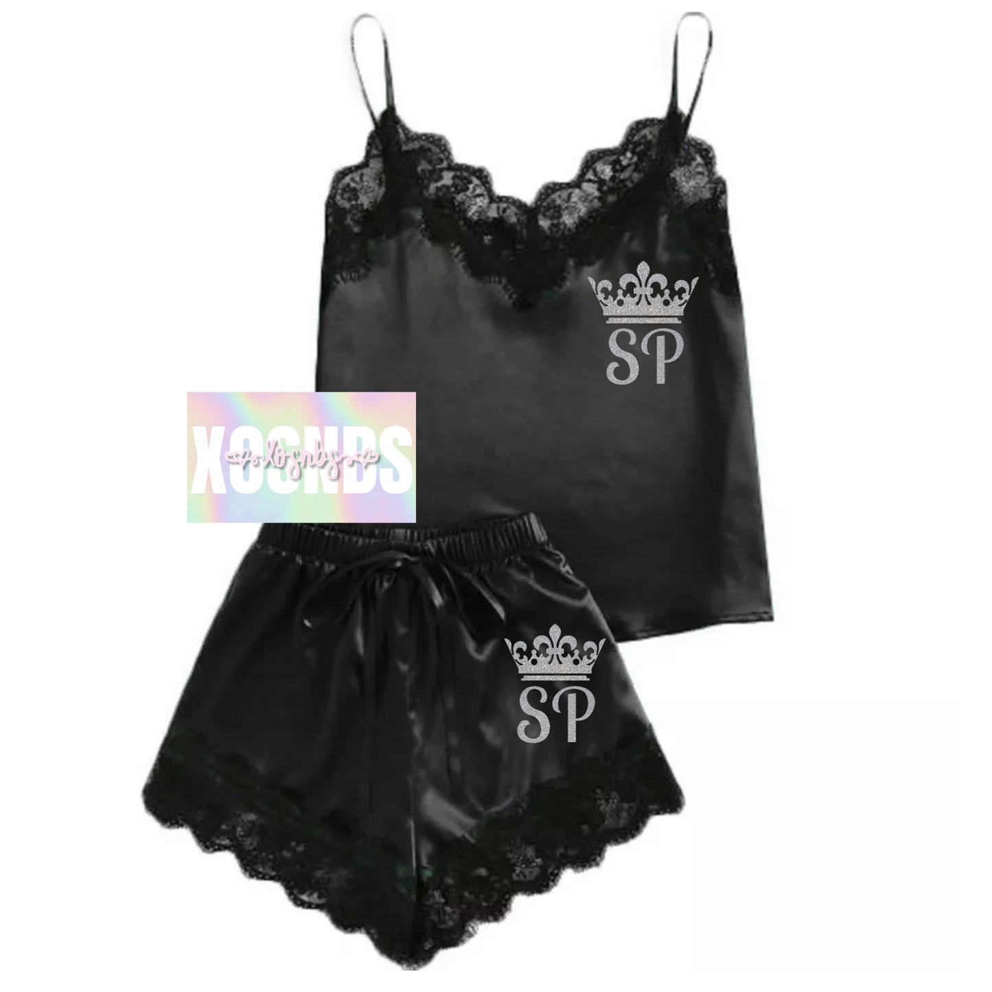 Personalised Lace Set | Black