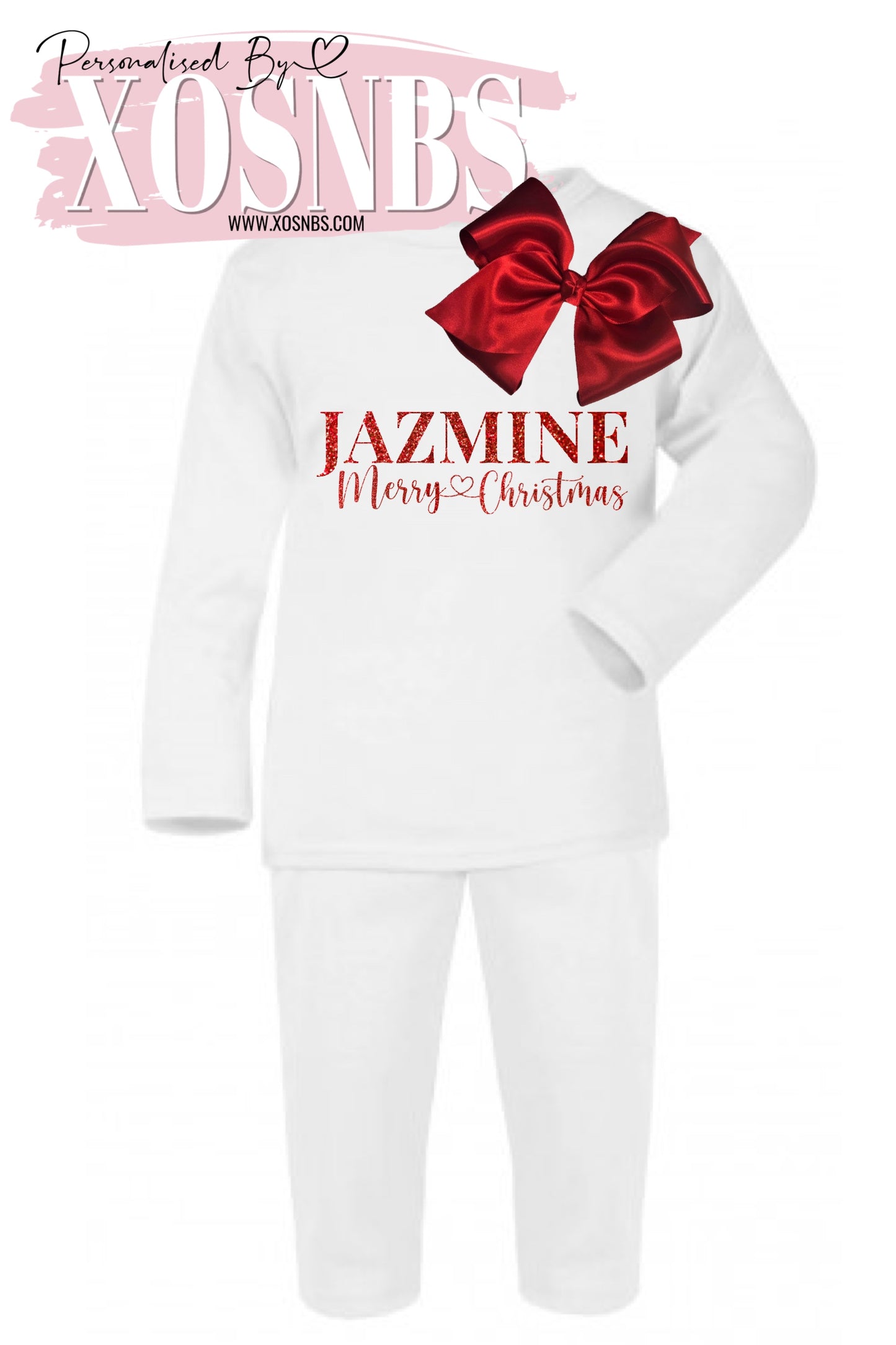 Personalised Bow Pjs