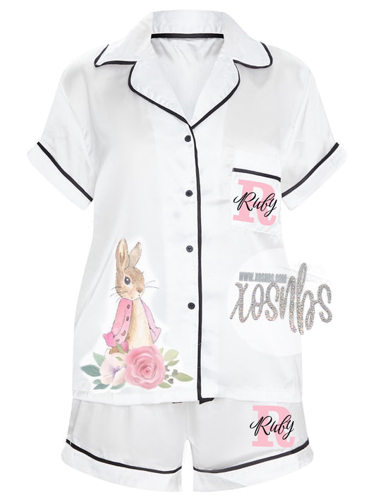 Personalised Peter Rabbit Pjs - Girls