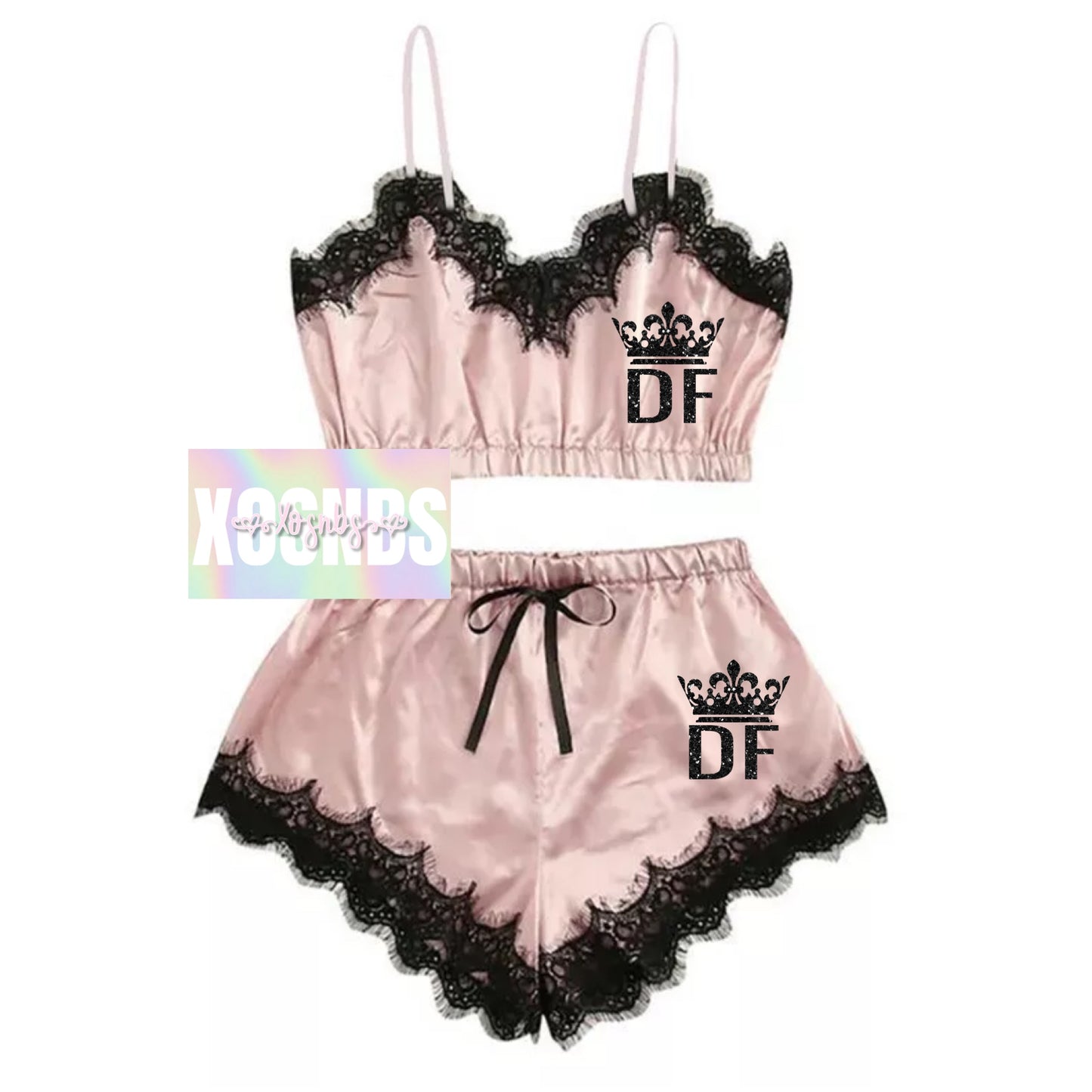 Personalised Lace Set | Pink